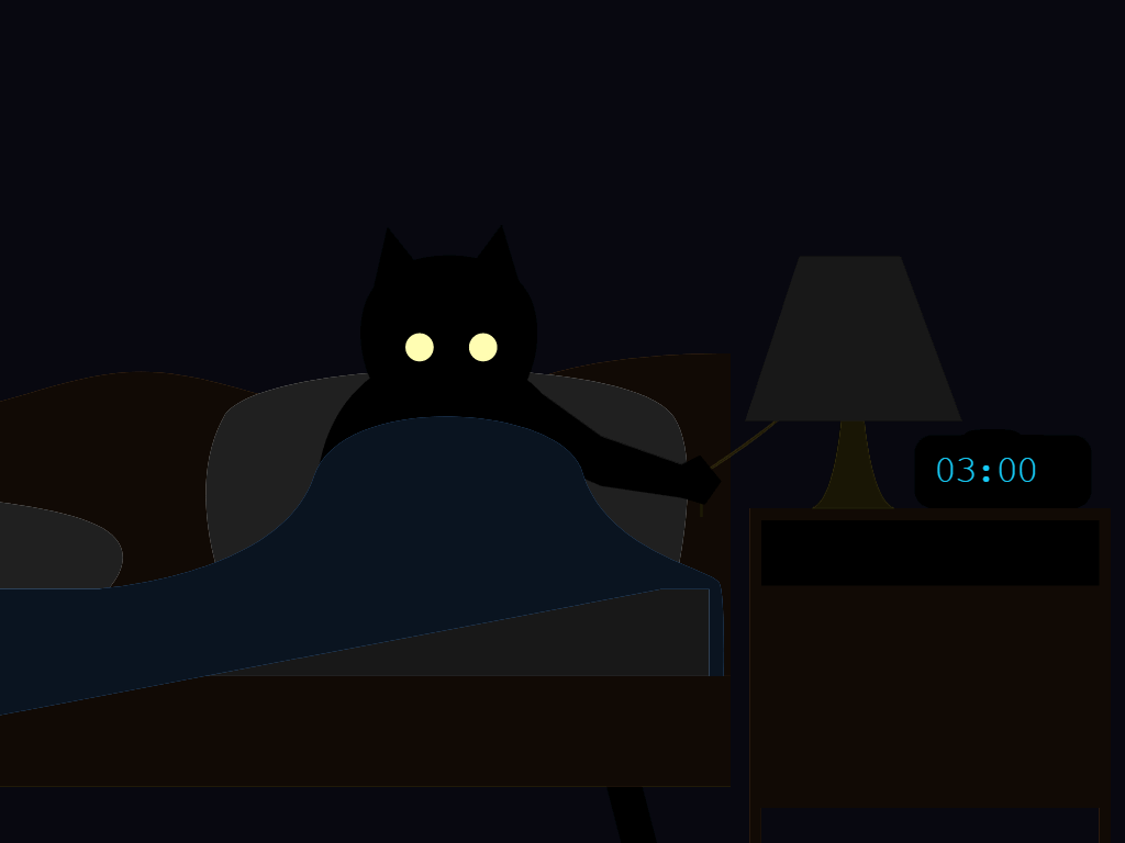 Котику не спится - html & svg & css - Кошки html