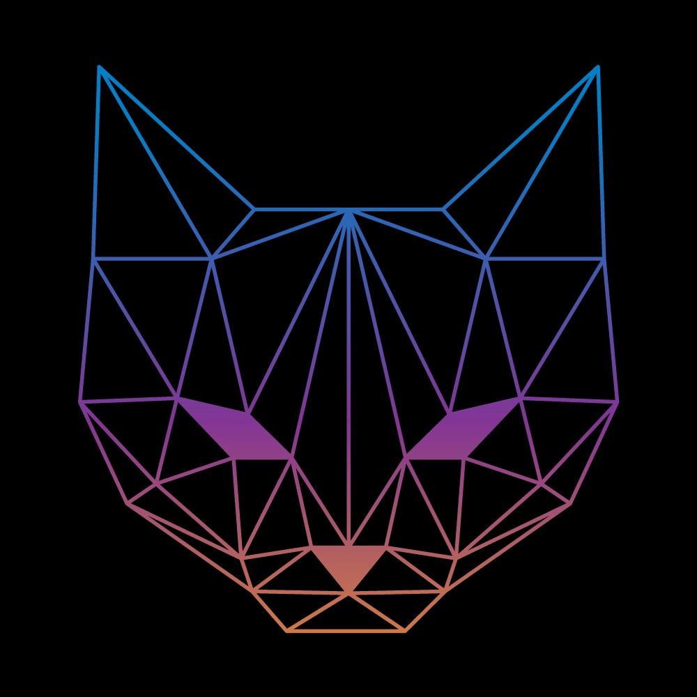 Геометрическая маска кота