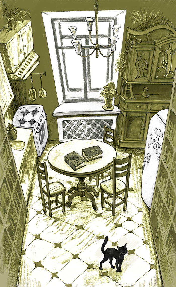 Кошечка на кухне