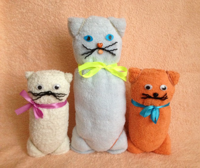Поделки кошек из полотенец